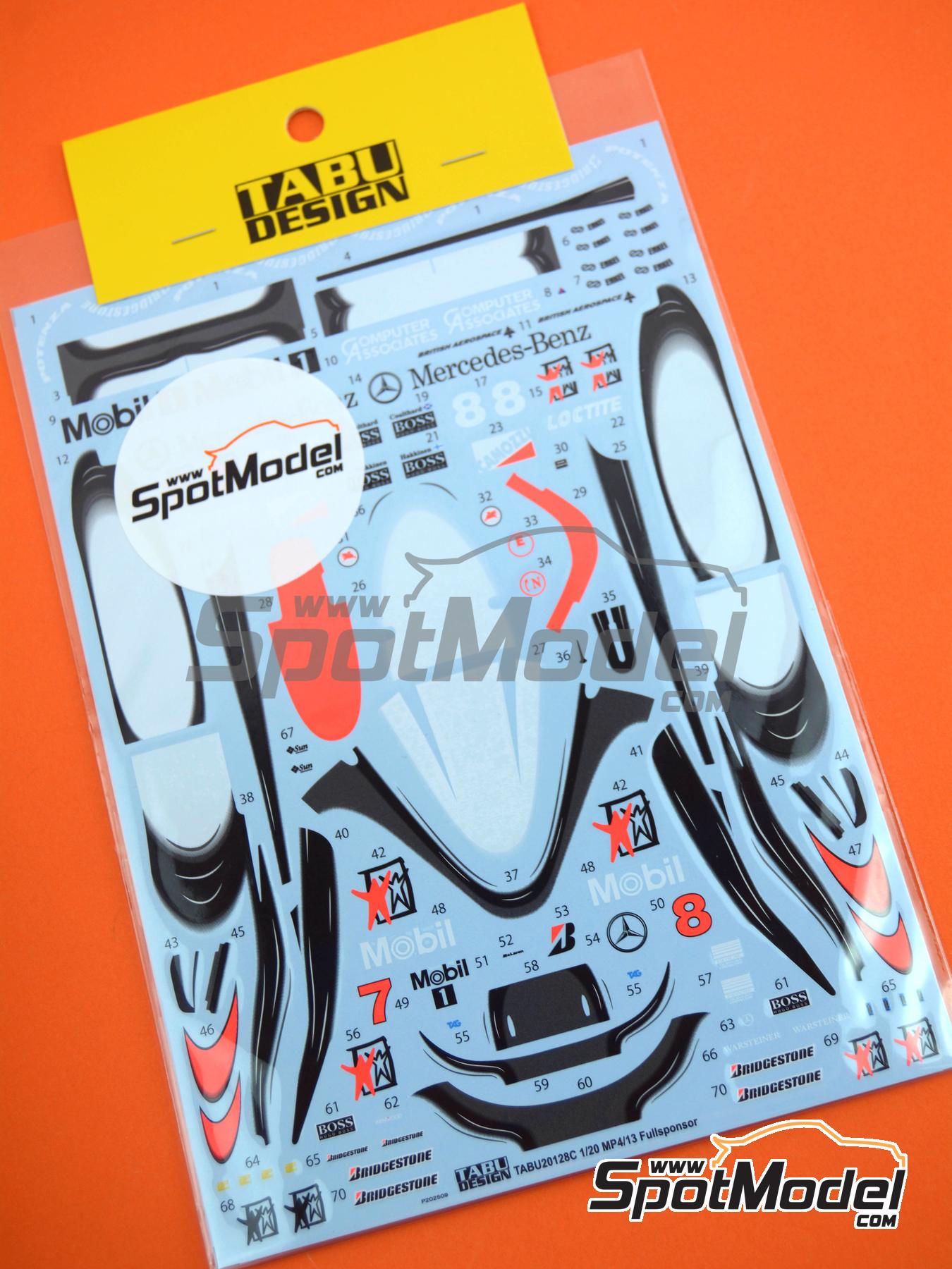 Tabu Design TABU20128B: Marking / livery 1/20 scale - McLaren